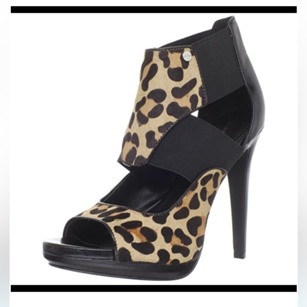 Calvin Klein ‘Sonia’ leopard print sandal heel size 9